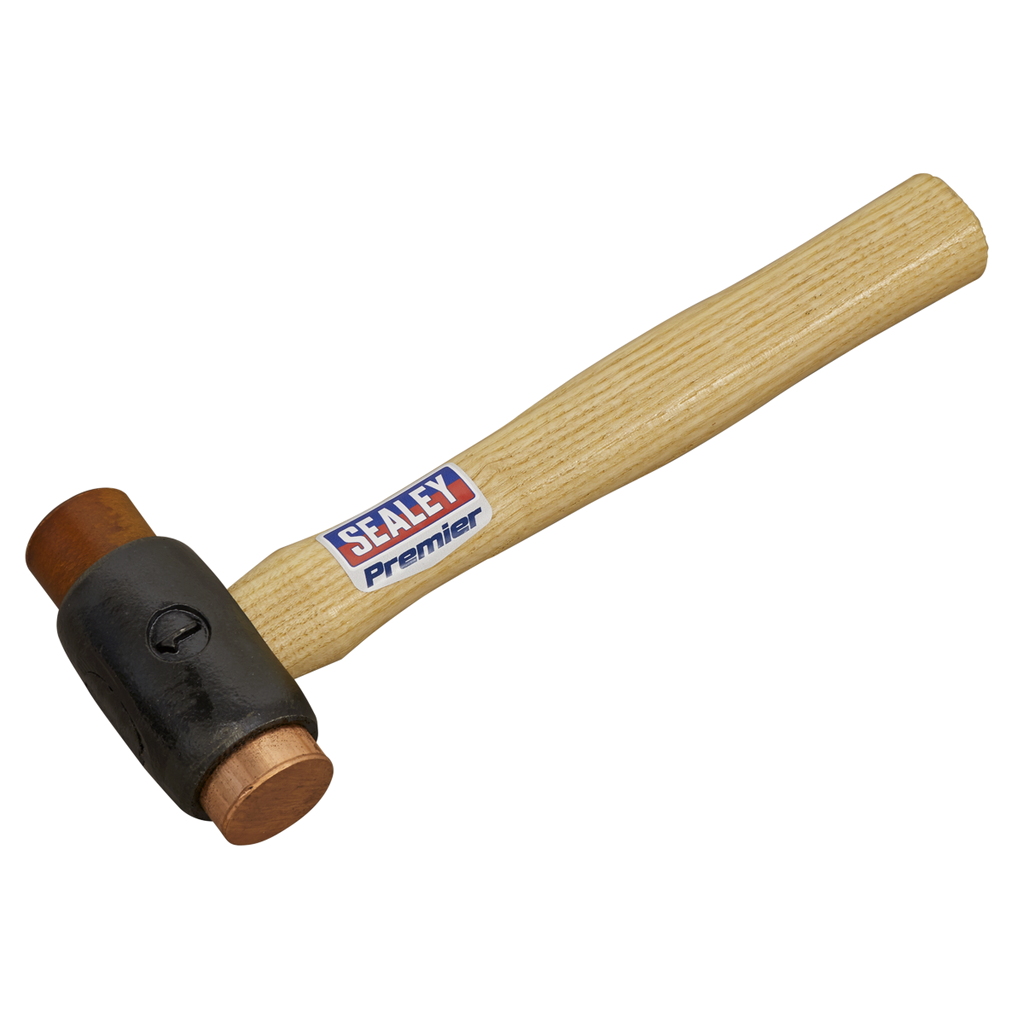 Sealey Premier Copper/Rawhide Faced Hammer with Hickory Shaft 1.