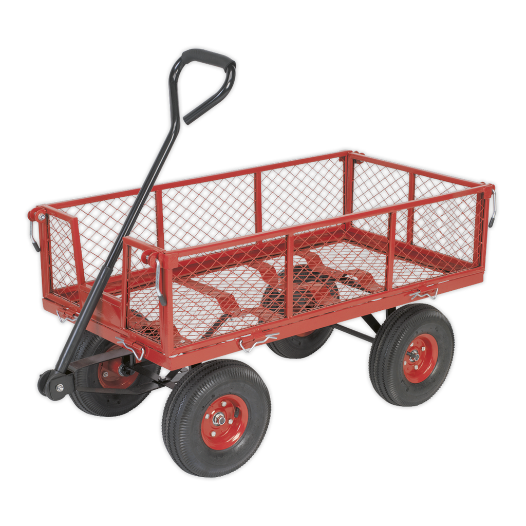 Sealey Platform Truck with Removable Sides & Pneumatic Tyres 200