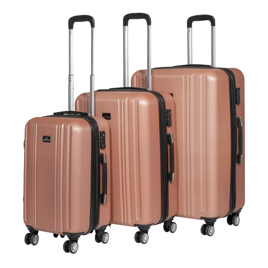 Sealey Dellonda Lightweight ABS Luggage Set with TSA Lock - Rose