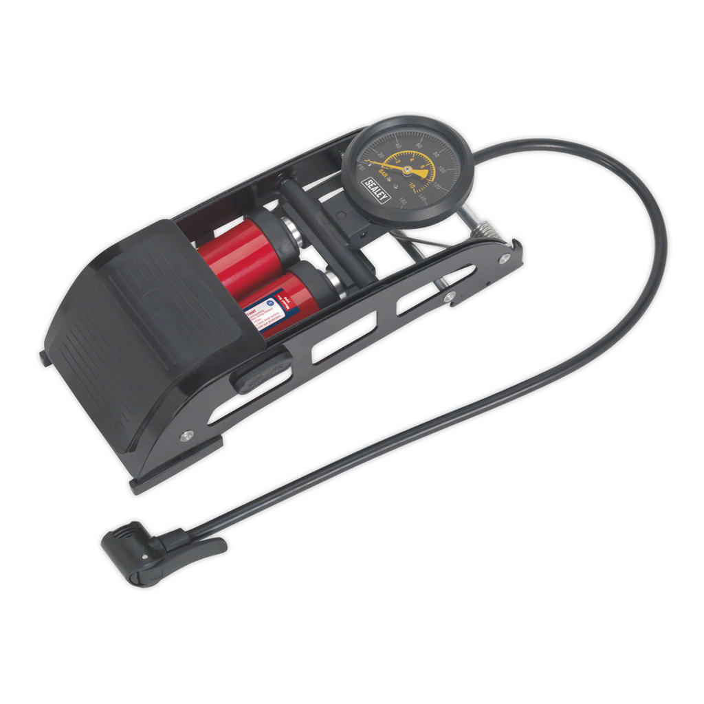 Sealey Twin Barrel Foot Pump