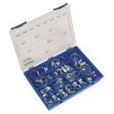 Sealey HI-GRIP® Zinc Plated Hose Clip Assortment 9.5-55mm 81pc