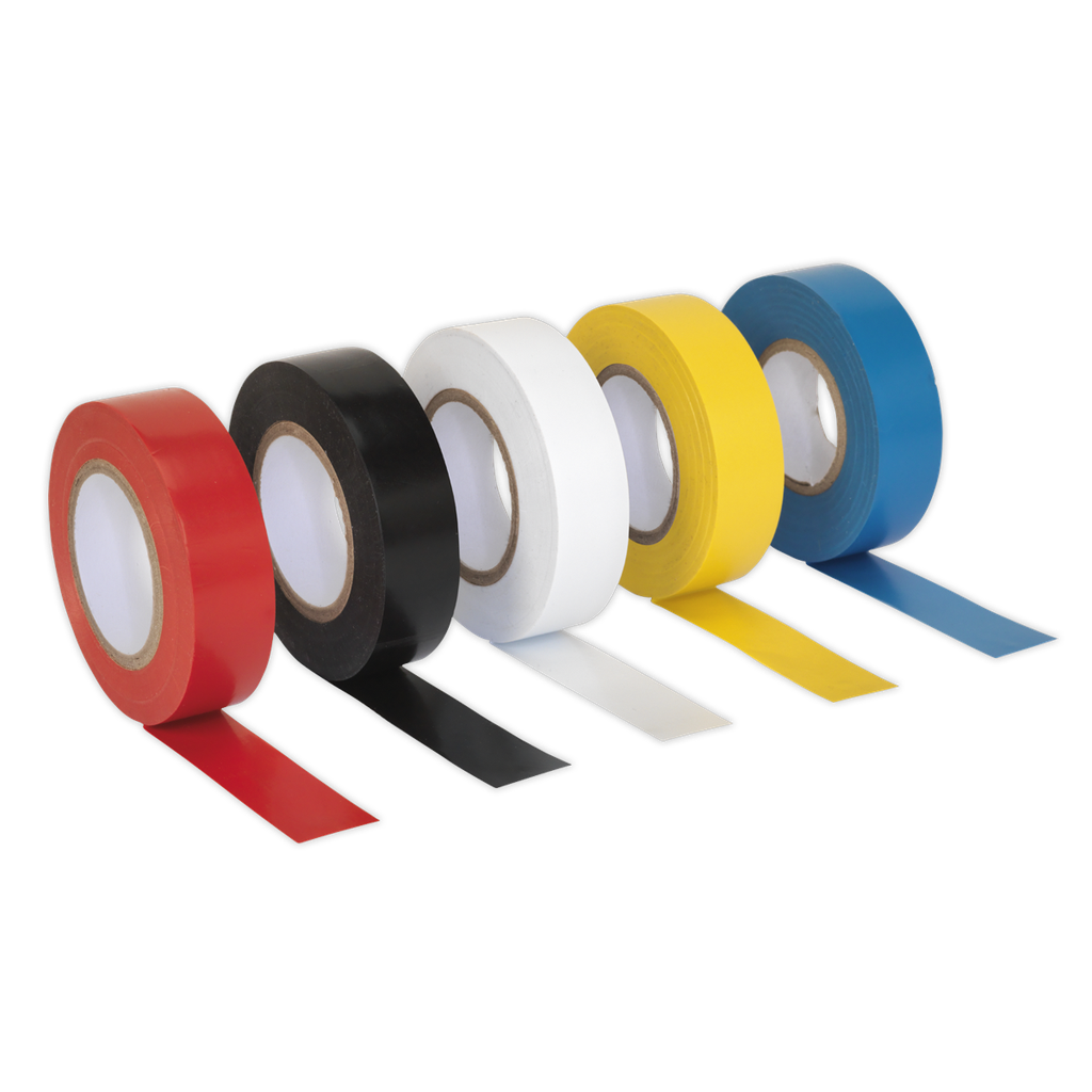 Sealey PVC Insulating Tape 19mm x 20m, Mixed Colours - Pack of 1