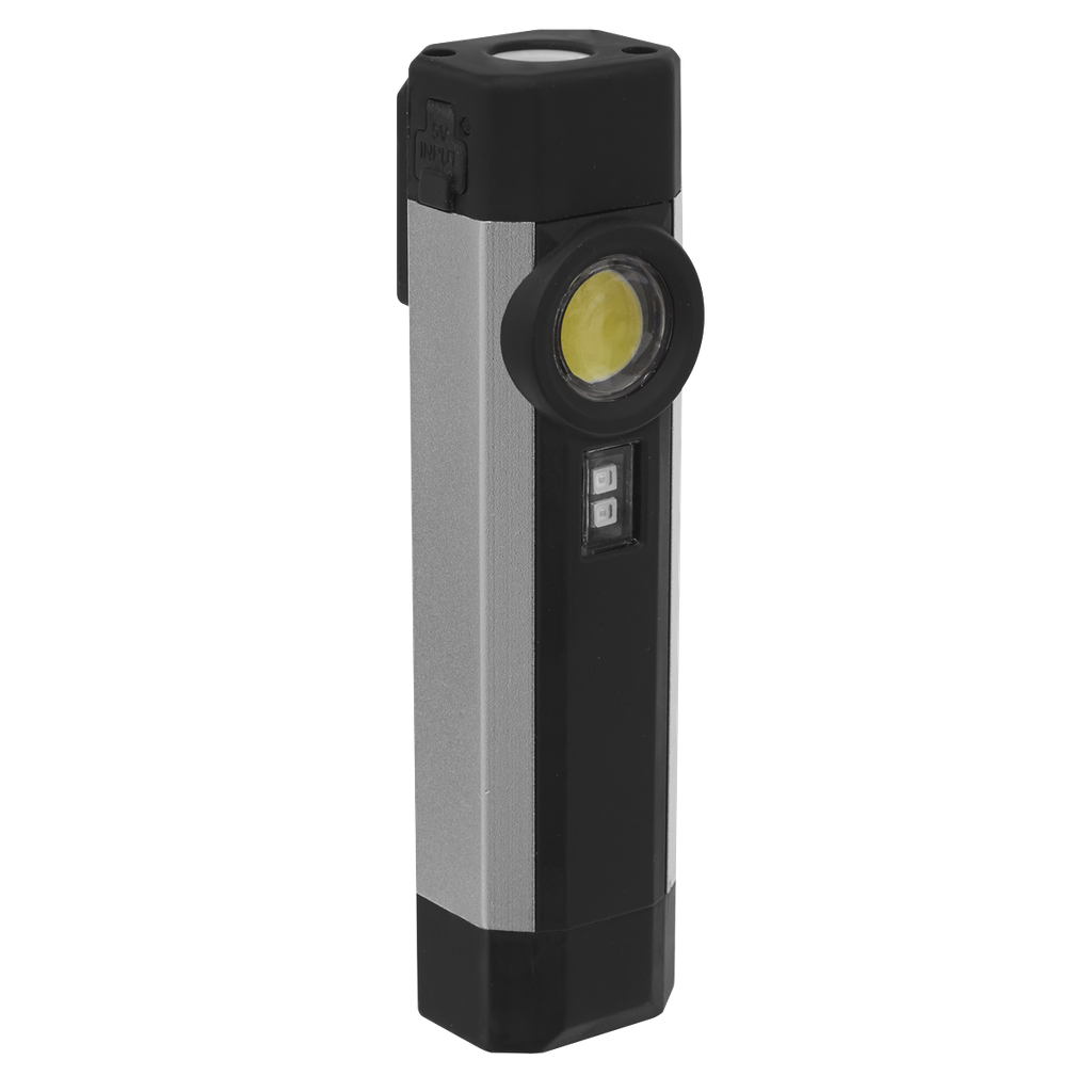 Sealey Rechargeable Aluminium Pocket Light with UV 3W COB & 1W S