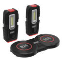 Sealey Inspection Light (x2) with Double Wireless Charging Base 