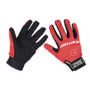 Sealey Premier Mechanic's Gloves Padded Palm - Large Pair