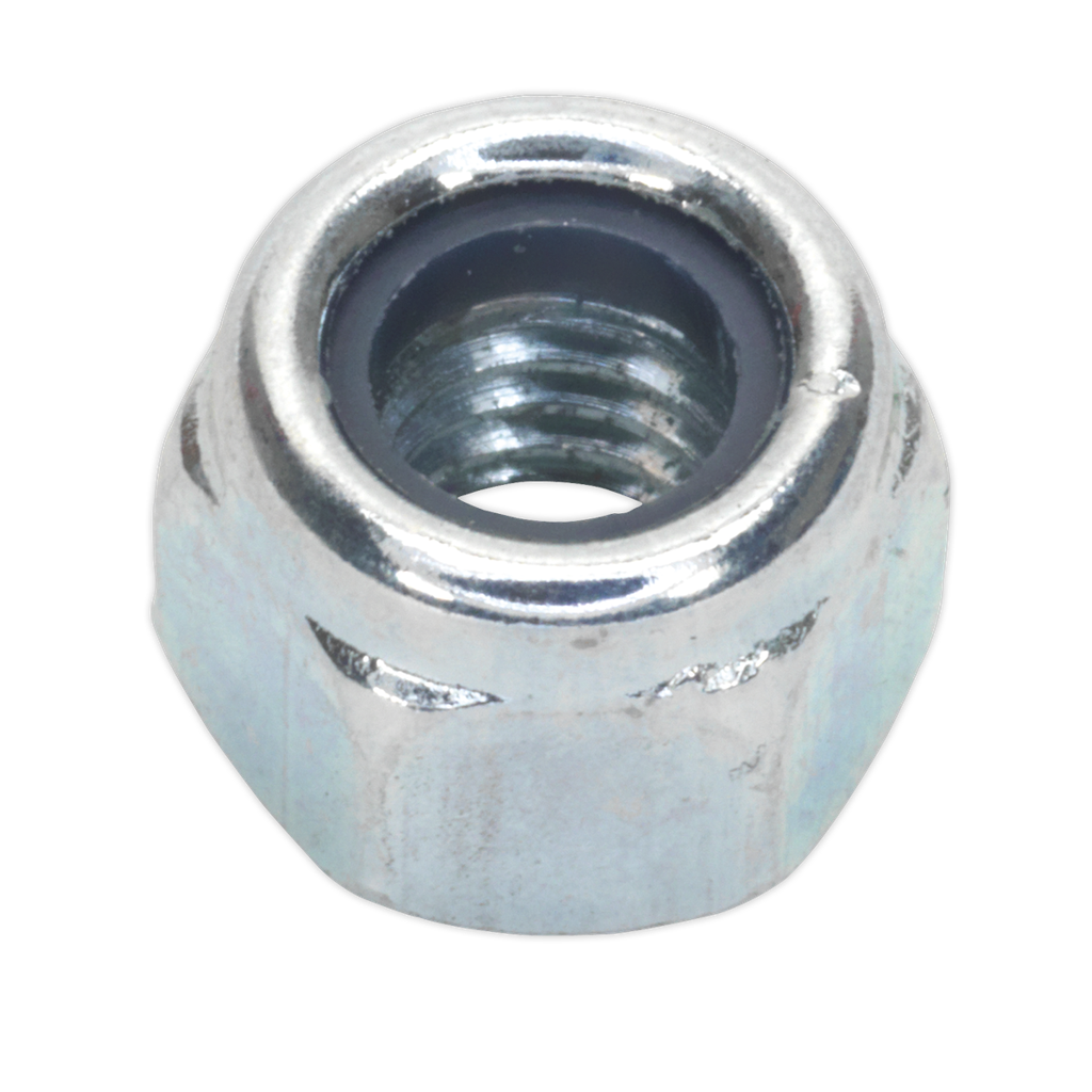 Sealey Zinc Plated Nylon Locknut M6, DIN 982 - Pack of 100