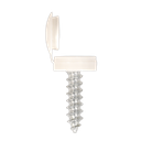 Sealey Numberplate Screw with Flip Cap 4.2 x 19mm, White - Pack 