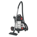 Sealey Industrial Vacuum Cleaner Stainless Drum Auto Start 20L 1