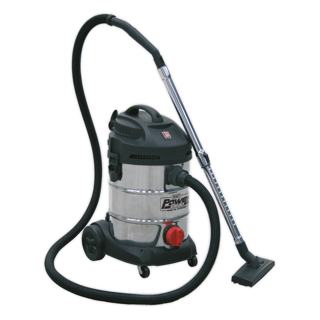 Sealey 30L Vacuum Cleaner Stainless Steel Drum 1400W/230V