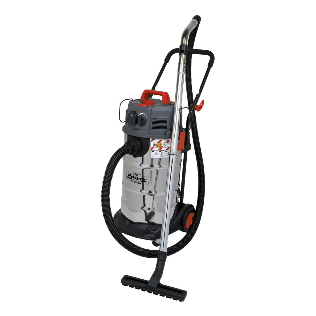 Sealey M Class Dust-Free Vacuum Cleaner Wet & Dry Stainless Stee