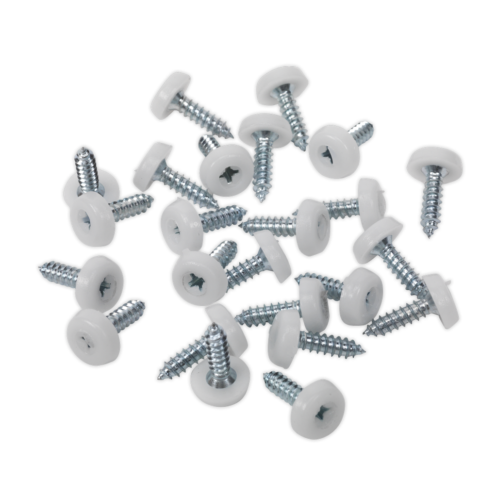 Sealey Numberplate Screw with Plastic Enclosed Head 4.8 x 18mm, 