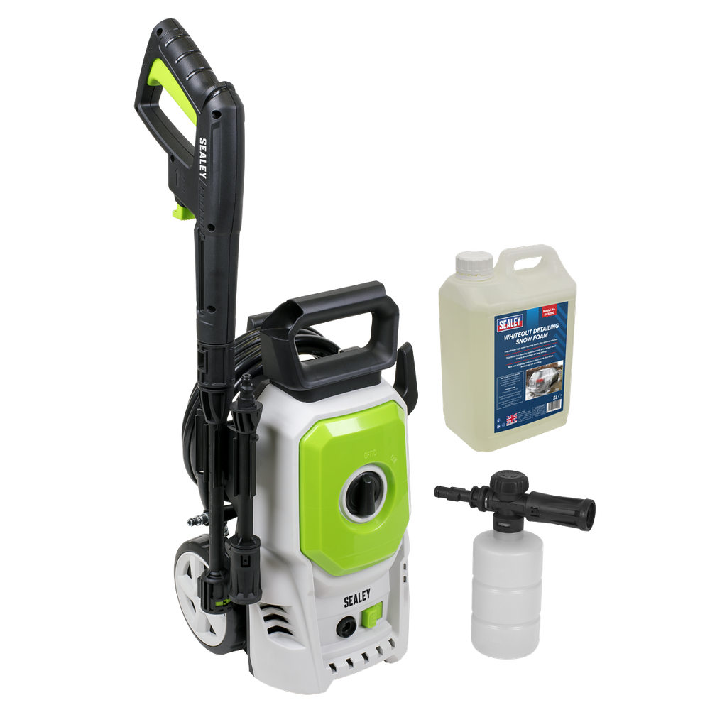 Sealey Pressure Washer with Snow Foam 100bar 390L/hr
