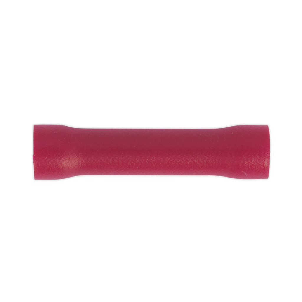 Sealey Butt Connector Terminal 3.3mm, Red - Pack of 100