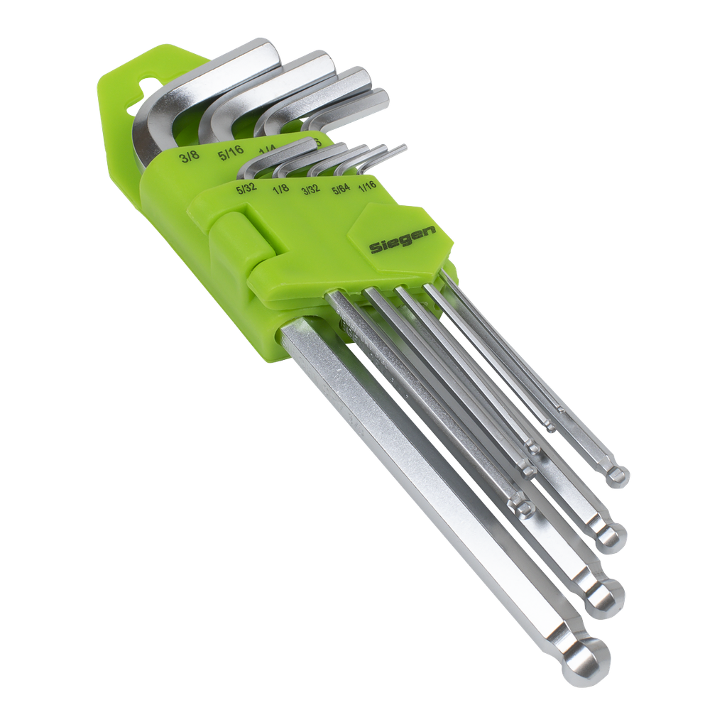 Sealey Siegen Imperial Long Ball-End Hex Key Set 9pc
