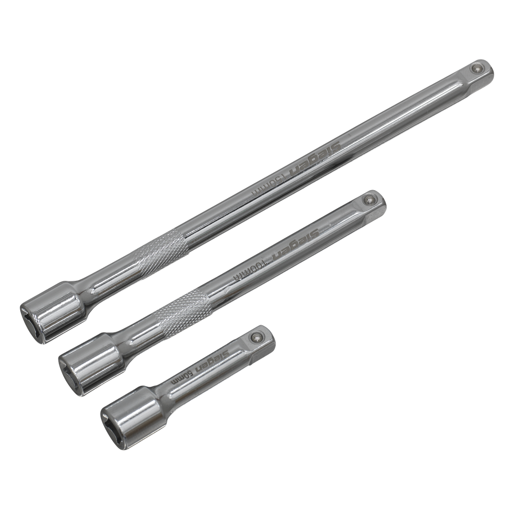 Sealey Siegen Extension Bar Set 1/4"Sq Drive 3pc