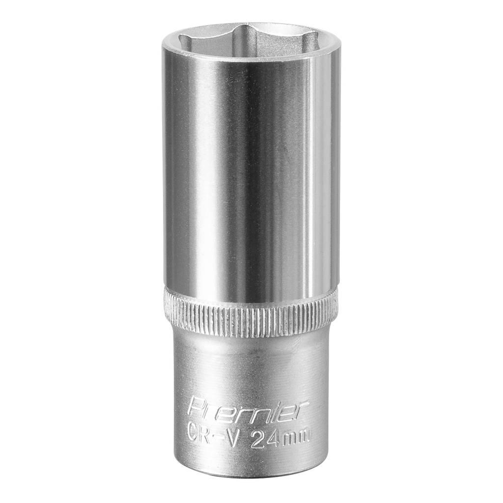 Sealey Premier Deep Socket 1/2"Sq Drive 24mm