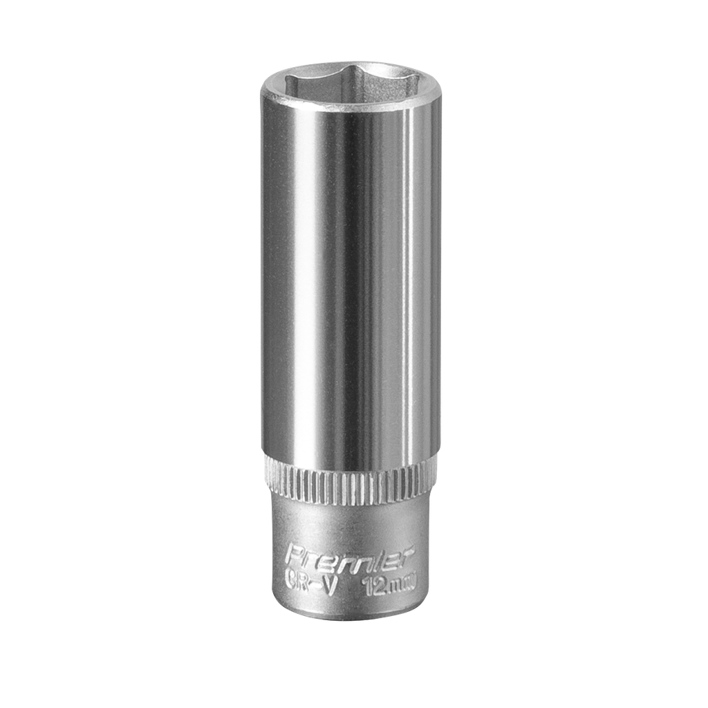 Sealey Premier Deep Socket 1/4"Sq Drive 12mm