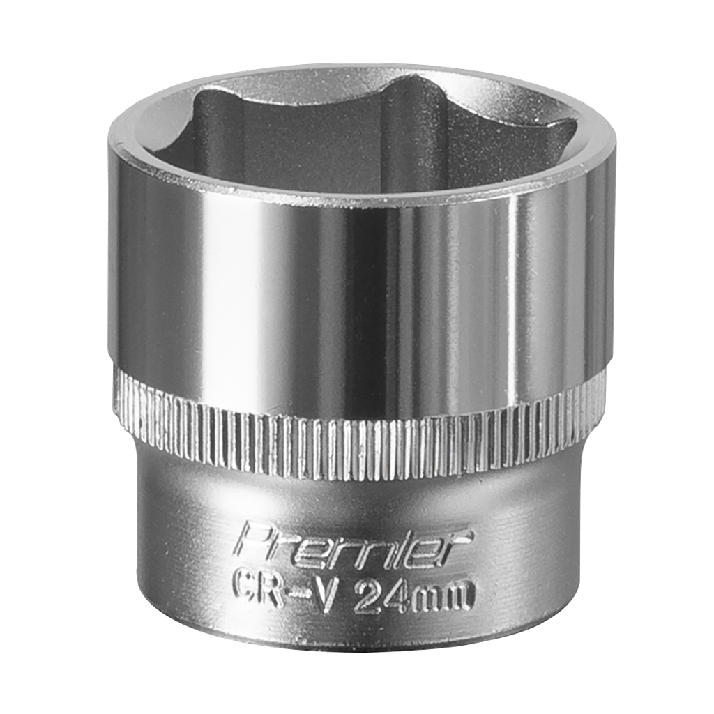 Sealey Premier Socket 3/8"Sq Drive 24mm