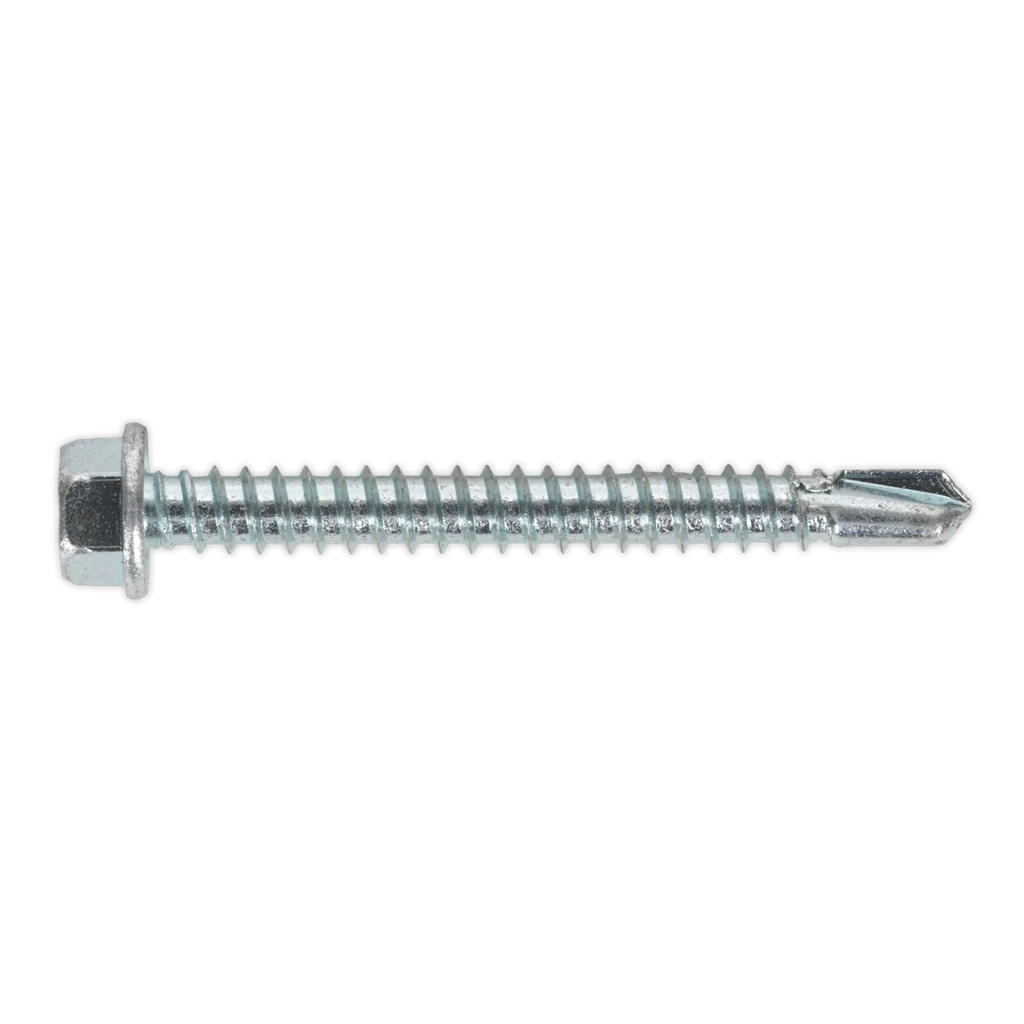 Sealey Zinc Plated Self-Drilling Hex Head Screw 5.5 x 50mm - Pac