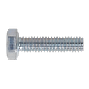 Sealey 8.8 Zinc Plated HT Setscrew M4 x 10mm, DIN 933 - Pack of 