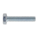Sealey 8.8 Zinc Plated HT Setscrew M4 x 20mm, DIN 933 - Pack of 