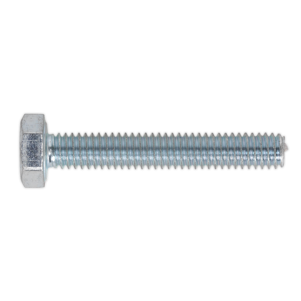 Sealey 8.8 Zinc Plated HT Setscrew M4 x 25mm, DIN 933 - Pack of 