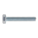 Sealey 8.8 Zinc Plated HT Setscrew M4 x 25mm, DIN 933 - Pack of 
