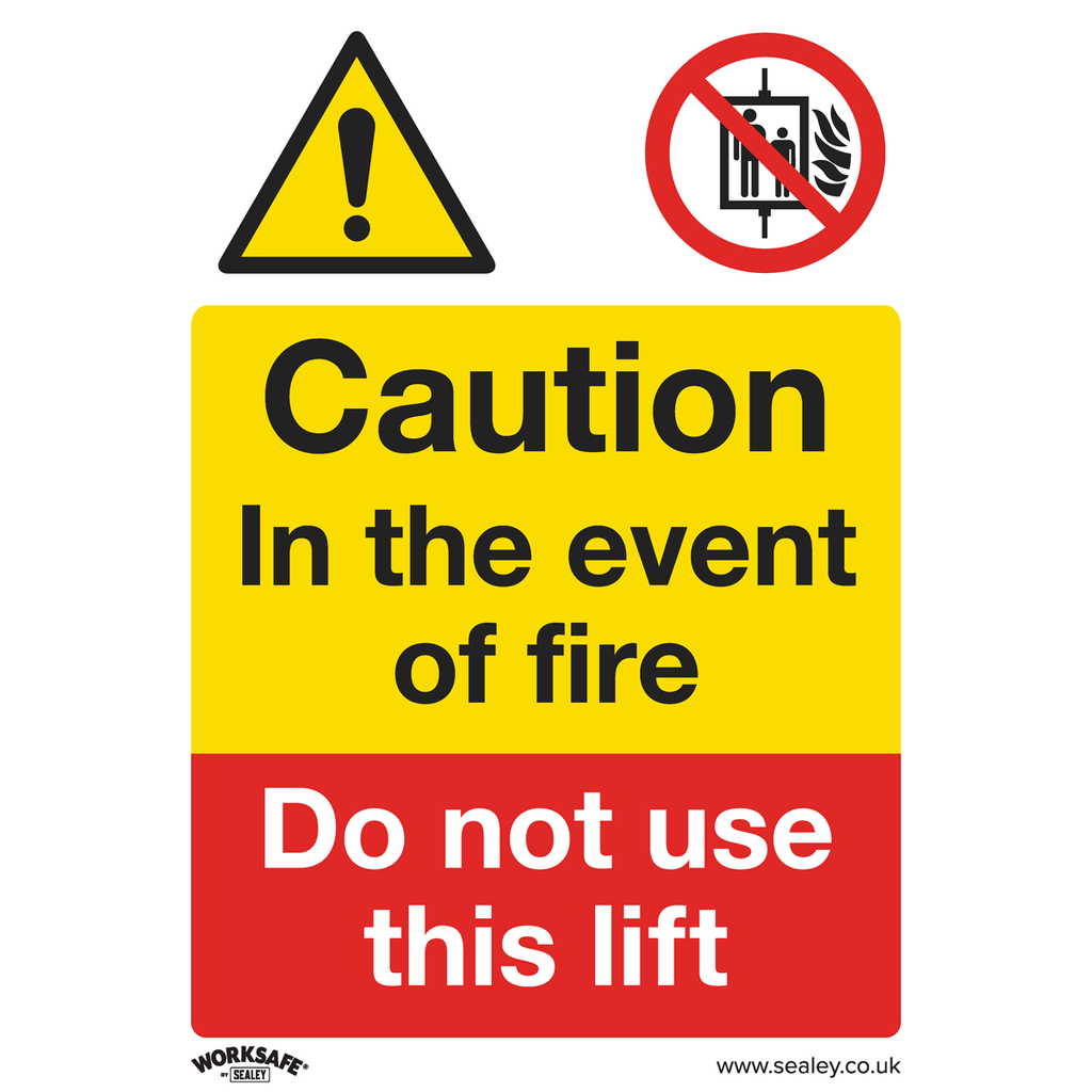 Sealey Worksafe® Caution Do Not Use Lift Safety Sign, Self-Adhes