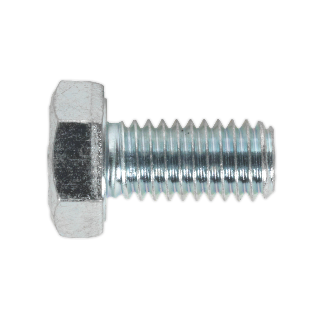 Sealey 8.8 Zinc Plated HT Setscrew M6 x 12mm, DIN 933 - Pack of 