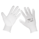 Sealey Worksafe® White Precision Grip Gloves, X-Large - Pack of 