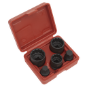 Sealey Impact Hub Socket & Socket Bit Set 1/2"Sq Drive 12-Point 