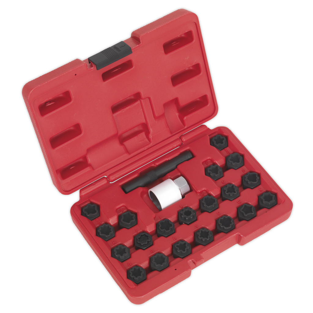 Sealey Locking Wheel Nut Key Set for Audi 22pc