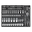 Sealey Premier Socket Set with Tool Tray 3/8" & 1/2"Sq Drive 55p
