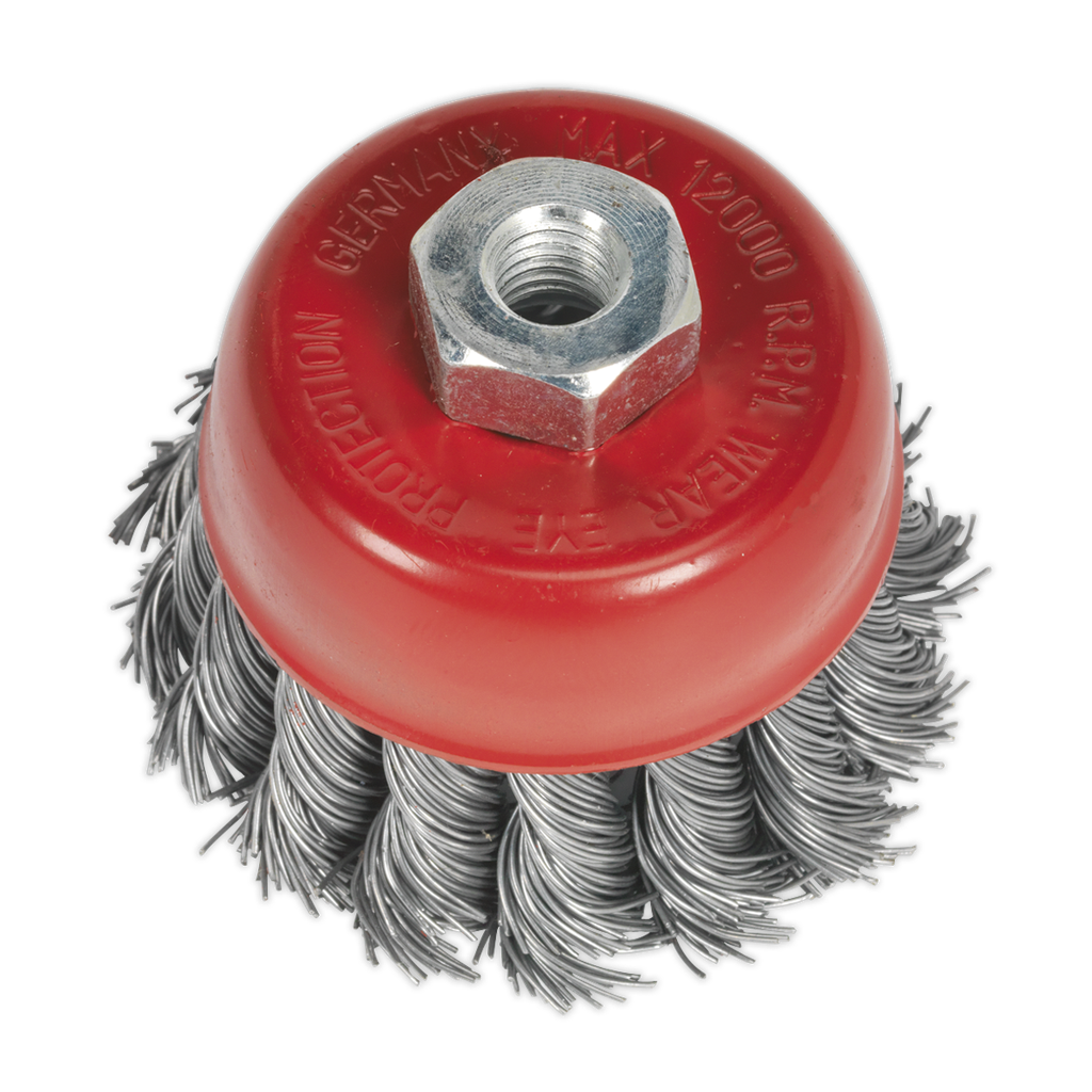 Sealey 65mm Twist Knot Wire Cup Brush M10 x 1.25mm