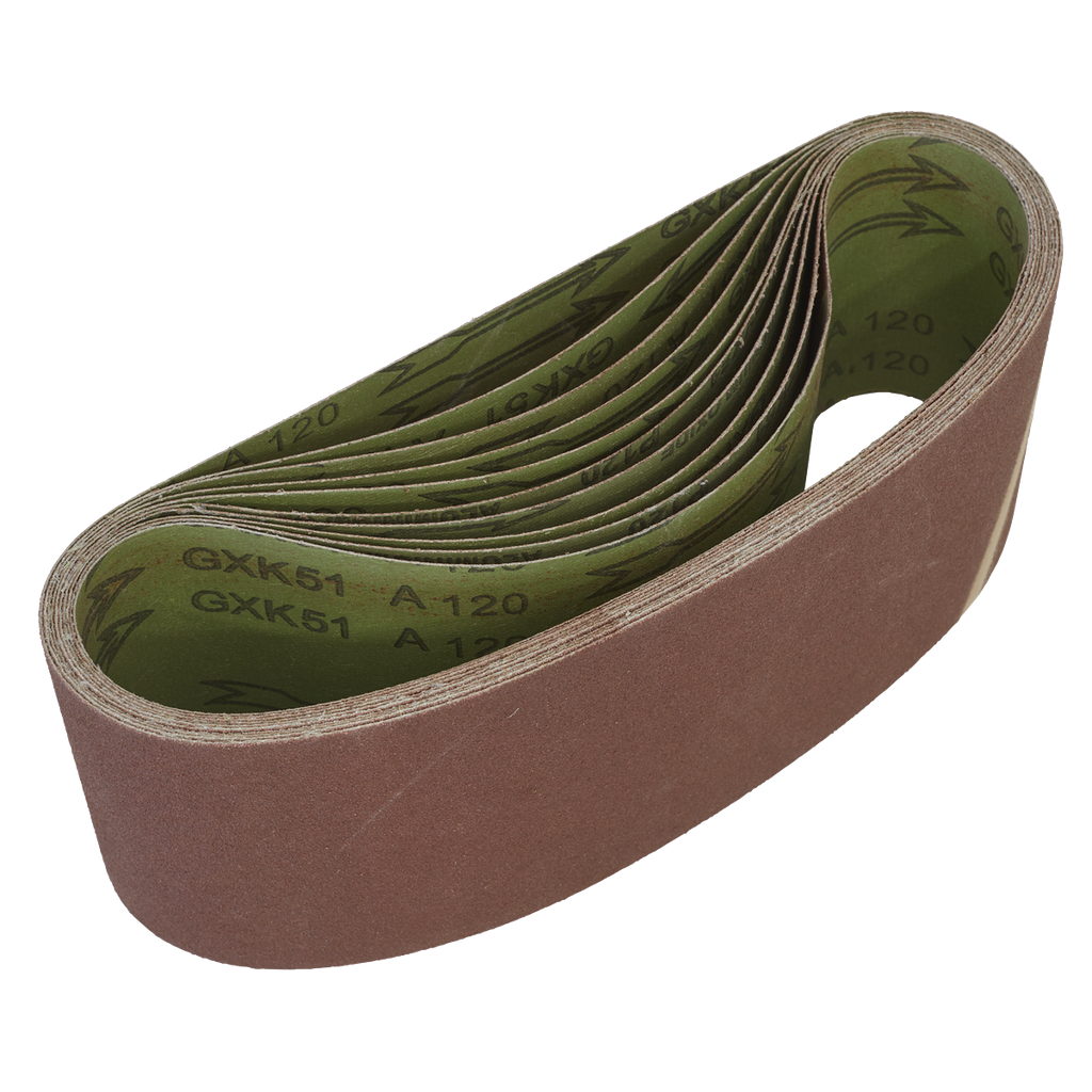 Sealey Worksafe® 100 x 610mm Sanding Belt 120Grit - Pack of 10