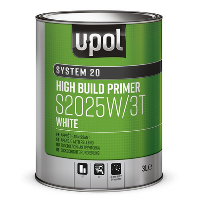 Upol 3ltr White 2K UHS High Build Primer 4:1