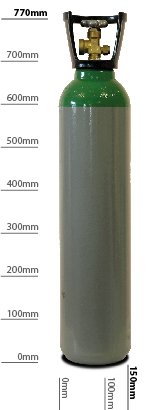 Adams Gas Hobby Gas, Rent Free, 20% CO2 / Argon Mix Refill 10L 2