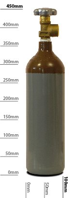 Adams Gas Small 2L Refillable Helium Gas Cylinder - For Trade an