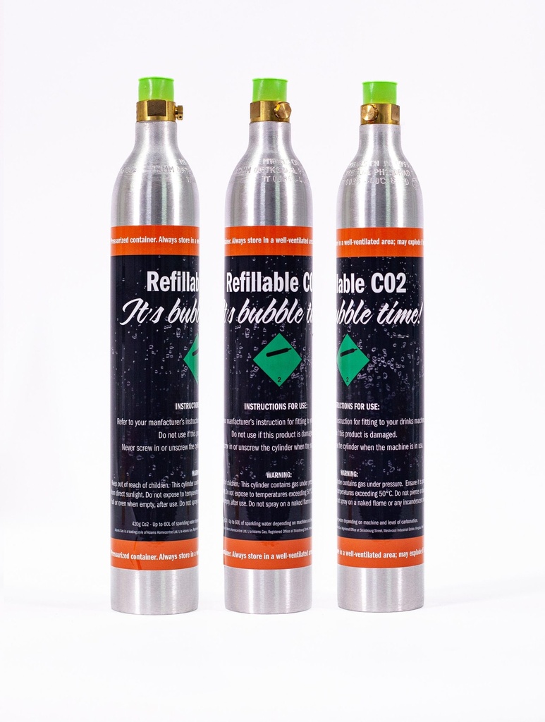 Adams Gas Soda style Refill New Cylinder and Refill