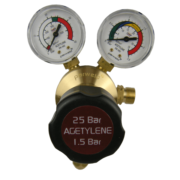 Adams Gas REGULATOR 25 BAR SINGLE STAGE GAUGE ACETYLENE E700121