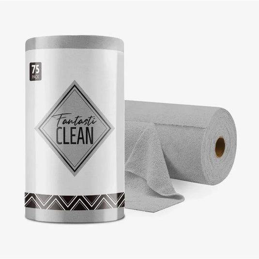 NEW Fantasticlean microfibre cloth on roll (75 pcs) 5 Rolls