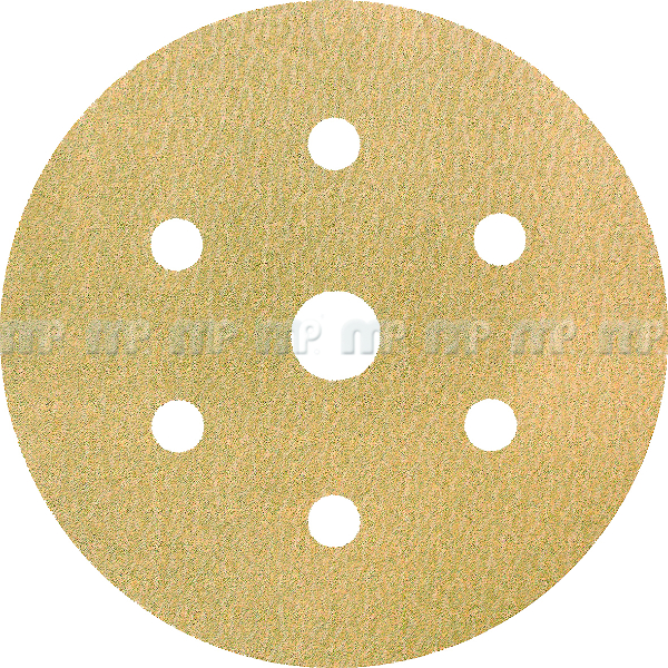 MP GoldPlus Discs 150mm 6/7 hole velcro P220