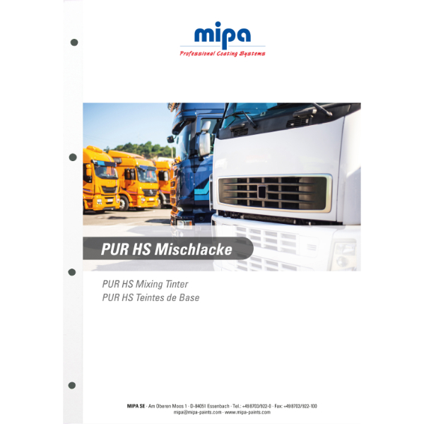 Mipa PUR HS Mixing Chart (1ITEM)