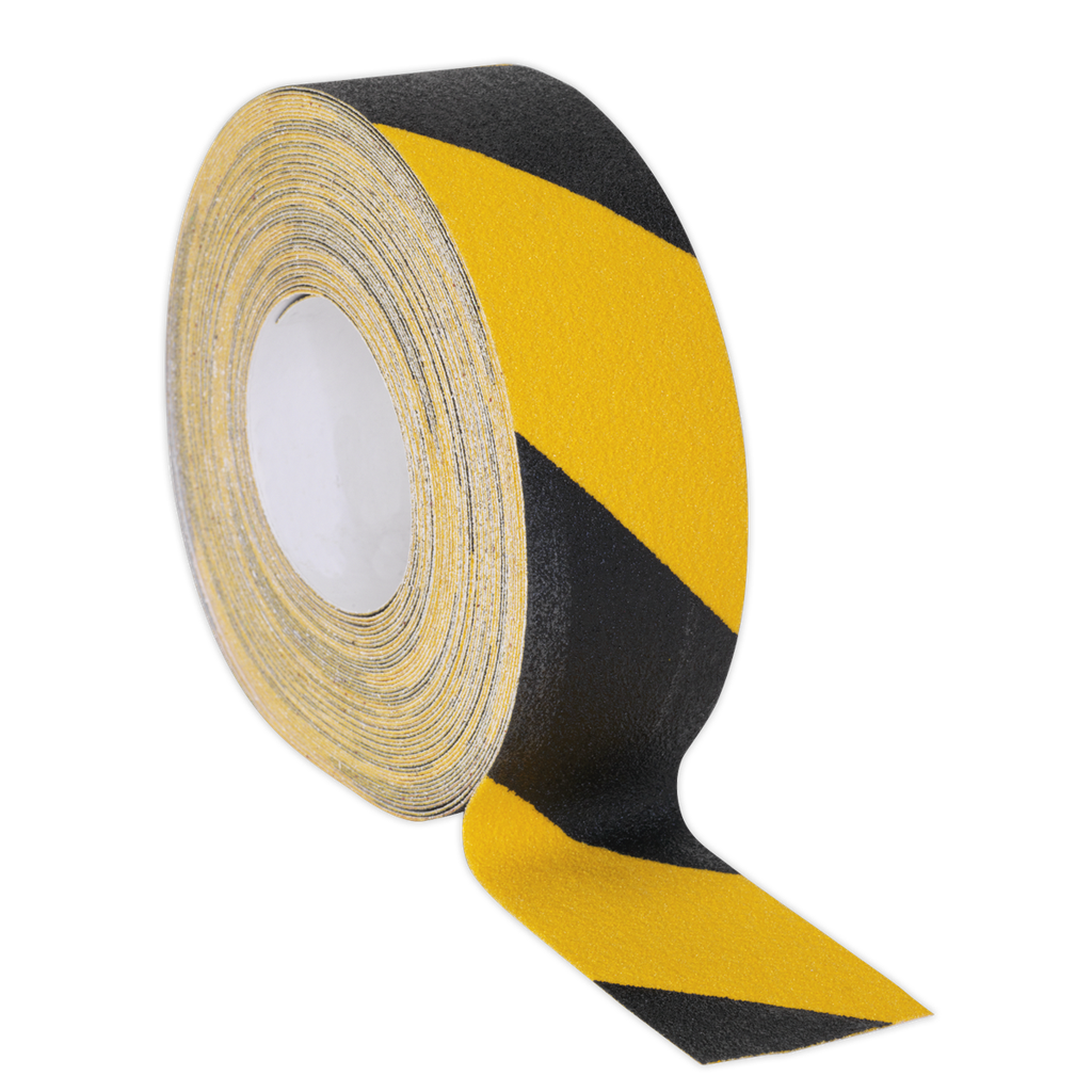 Sealey Self-Adhesive Anti-Slip Tape 50mm x 18m - Black & Yellow