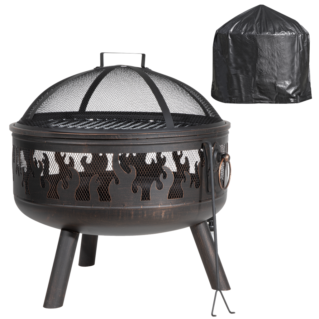 Sealey Dellonda Deluxe 24" Fire Pit, Fireplace, Outdoor Patio He