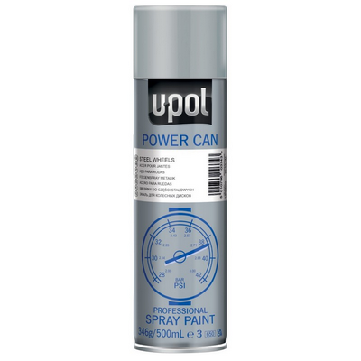 Upol 500ml Powercan Steel Silver Aerosol (Each)