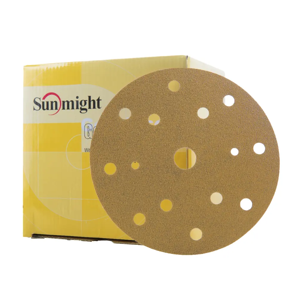 SunGold - 15 Holes 150mm Gold Discs P320 (50 Pack)