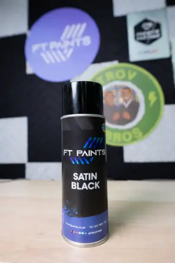 [FTPSB500] FT PAINTS LTD - SATIN BLACK AEROSOL (500ML)