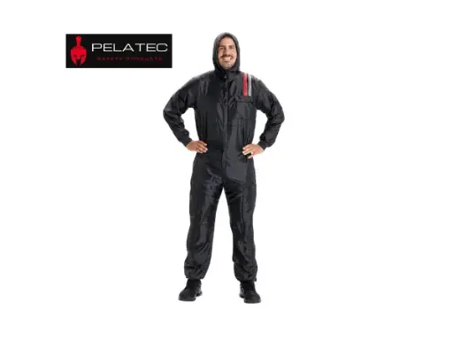 [PA220002] POLYTEC AIR COVERALL BLACK MEDIUM