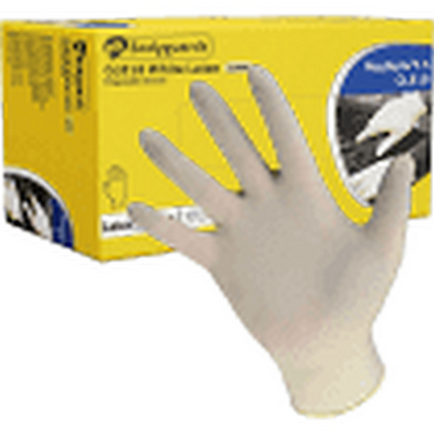 [POL.GL818/L] Polyco Bodyguard Latex Gloves Powdered Cream AQL 4.0 Large (Box 